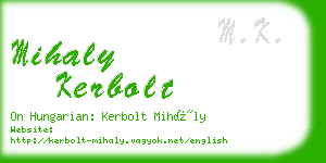 mihaly kerbolt business card